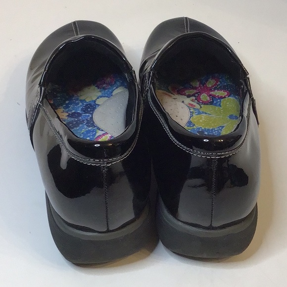 GREY’S ANATOMY SOFT WALK BLACK PATENT CLOGS SHOES SZ 8.5 M - Picture 5 of 15